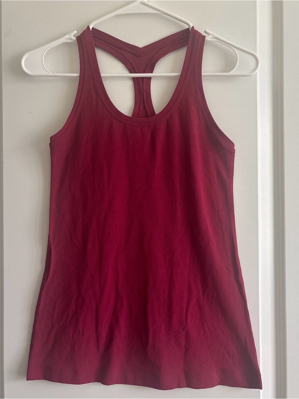 Lululemon Burgundy Red Racerback Tank in Excellent Used Condition-Size Small